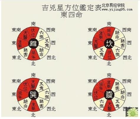 东西四命速查表|东四命西四命速查表 命卦对照表